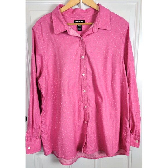 Lands' End Womens Plus Size Flannel Top Size 20W - Picture 1 of 7